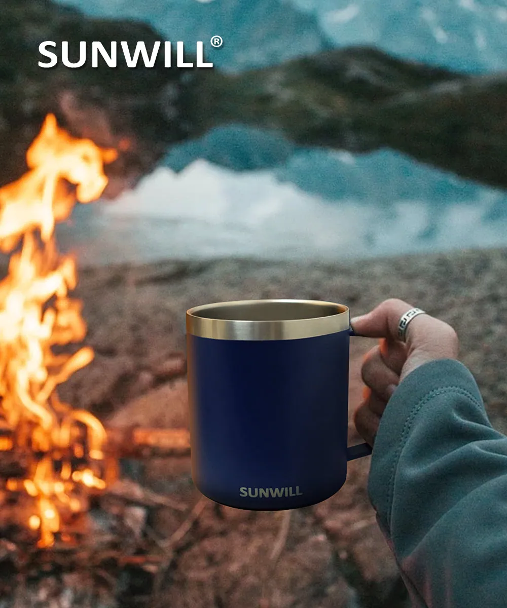 A tumbler on a glacier walk, where we check the cold side of the claim.