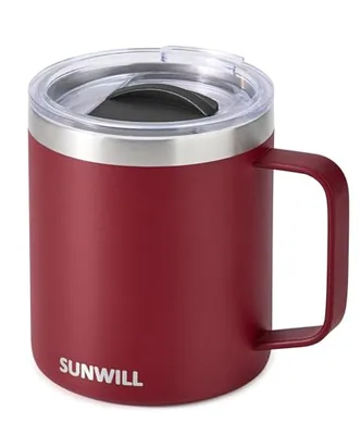 14 oz Coffee Mug with Handle, Wine Red