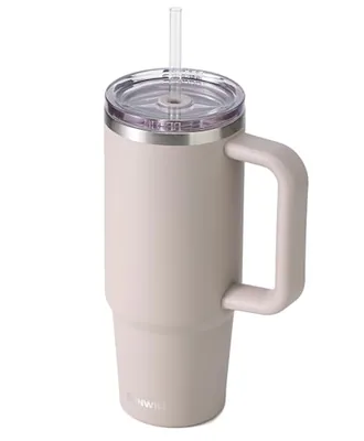 30 oz Straw Tumbler with Handle, Almond