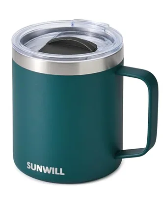 14 oz Coffee Mug with Handle, Dark Green