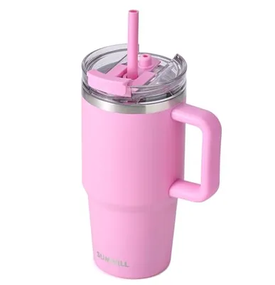 20 oz Straw Tumbler with Handle, Pink