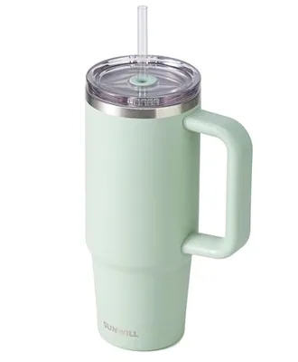 30 oz Straw Tumbler with Handle, Matcha Cream