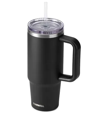 30 oz Straw Tumbler with Handle, Black