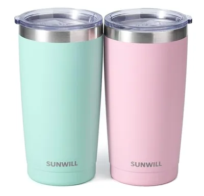 20 oz Travel Tumbler, Set of 2, Sakura & Mint