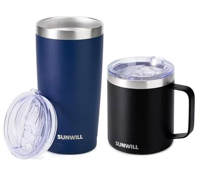 20 oz Travel Tumbler, Set of 2, Blue