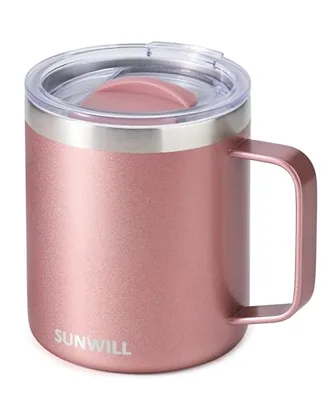 14 oz Coffee Mug with Handle, Rose Gold